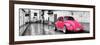 ¡Viva Mexico! Panoramic Collection - Deep Pink VW Beetle Car in San Cristobal de Las Casas-Philippe Hugonnard-Framed Photographic Print