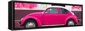 ¡Viva Mexico! Panoramic Collection - Deep Pink VW Beetle-Philippe Hugonnard-Framed Stretched Canvas