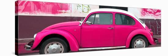 ¡Viva Mexico! Panoramic Collection - Deep Pink VW Beetle-Philippe Hugonnard-Stretched Canvas