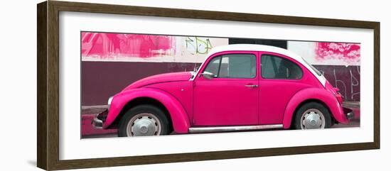 ¡Viva Mexico! Panoramic Collection - Deep Pink VW Beetle-Philippe Hugonnard-Framed Photographic Print