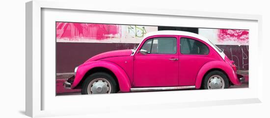 ¡Viva Mexico! Panoramic Collection - Deep Pink VW Beetle-Philippe Hugonnard-Framed Photographic Print