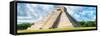 ¡Viva Mexico! Panoramic Collection - El Castillo Pyramid - Chichen Itza III-Philippe Hugonnard-Framed Stretched Canvas