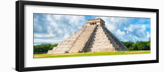 ¡Viva Mexico! Panoramic Collection - El Castillo Pyramid - Chichen Itza III-Philippe Hugonnard-Framed Photographic Print