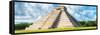¡Viva Mexico! Panoramic Collection - El Castillo Pyramid - Chichen Itza III-Philippe Hugonnard-Framed Stretched Canvas