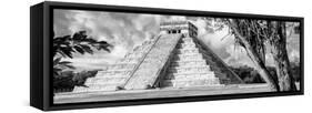 ¡Viva Mexico! Panoramic Collection - El Castillo Pyramid - Chichen Itza IX-Philippe Hugonnard-Framed Stretched Canvas