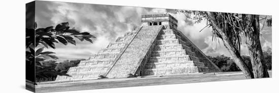 ¡Viva Mexico! Panoramic Collection - El Castillo Pyramid - Chichen Itza IX-Philippe Hugonnard-Stretched Canvas