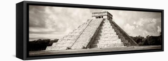 ¡Viva Mexico! Panoramic Collection - El Castillo Pyramid - Chichen Itza V-Philippe Hugonnard-Framed Stretched Canvas