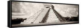 ¡Viva Mexico! Panoramic Collection - El Castillo Pyramid - Chichen Itza V-Philippe Hugonnard-Framed Stretched Canvas