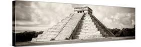 ¡Viva Mexico! Panoramic Collection - El Castillo Pyramid - Chichen Itza V-Philippe Hugonnard-Stretched Canvas