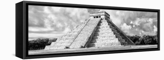 ¡Viva Mexico! Panoramic Collection - El Castillo Pyramid - Chichen Itza VI-Philippe Hugonnard-Framed Stretched Canvas