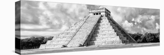 ¡Viva Mexico! Panoramic Collection - El Castillo Pyramid - Chichen Itza VI-Philippe Hugonnard-Stretched Canvas