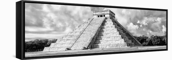 ¡Viva Mexico! Panoramic Collection - El Castillo Pyramid - Chichen Itza VI-Philippe Hugonnard-Framed Stretched Canvas