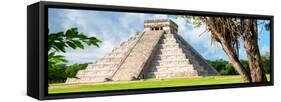 ¡Viva Mexico! Panoramic Collection - El Castillo Pyramid - Chichen Itza VII-Philippe Hugonnard-Framed Stretched Canvas