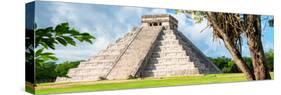 ¡Viva Mexico! Panoramic Collection - El Castillo Pyramid - Chichen Itza VII-Philippe Hugonnard-Stretched Canvas