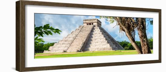 ¡Viva Mexico! Panoramic Collection - El Castillo Pyramid - Chichen Itza VII-Philippe Hugonnard-Framed Photographic Print