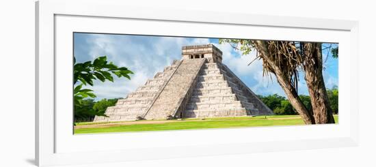 ¡Viva Mexico! Panoramic Collection - El Castillo Pyramid - Chichen Itza VII-Philippe Hugonnard-Framed Photographic Print