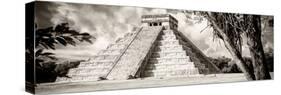 ¡Viva Mexico! Panoramic Collection - El Castillo Pyramid - Chichen Itza VIII-Philippe Hugonnard-Stretched Canvas