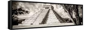 ¡Viva Mexico! Panoramic Collection - El Castillo Pyramid - Chichen Itza VIII-Philippe Hugonnard-Framed Stretched Canvas