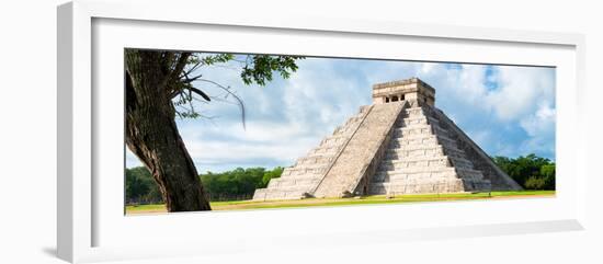 ¡Viva Mexico! Panoramic Collection - El Castillo Pyramid - Chichen Itza X-Philippe Hugonnard-Framed Photographic Print