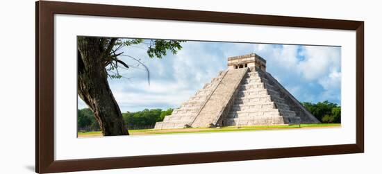 ¡Viva Mexico! Panoramic Collection - El Castillo Pyramid - Chichen Itza X-Philippe Hugonnard-Framed Photographic Print