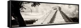 ¡Viva Mexico! Panoramic Collection - El Castillo Pyramid - Chichen Itza XI-Philippe Hugonnard-Framed Stretched Canvas