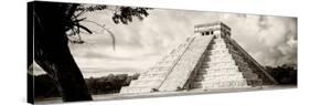 ¡Viva Mexico! Panoramic Collection - El Castillo Pyramid - Chichen Itza XI-Philippe Hugonnard-Stretched Canvas