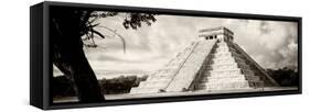 ¡Viva Mexico! Panoramic Collection - El Castillo Pyramid - Chichen Itza XI-Philippe Hugonnard-Framed Stretched Canvas