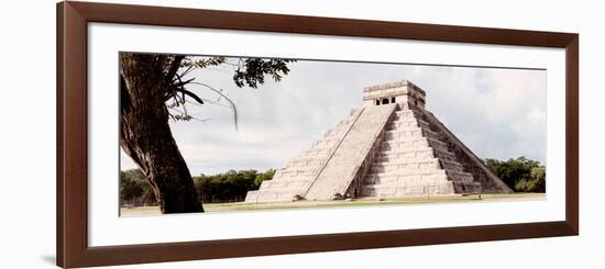 ¡Viva Mexico! Panoramic Collection - El Castillo Pyramid - Chichen Itza XII-Philippe Hugonnard-Framed Photographic Print