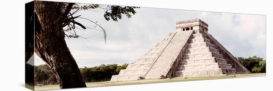 ¡Viva Mexico! Panoramic Collection - El Castillo Pyramid - Chichen Itza XII-Philippe Hugonnard-Stretched Canvas