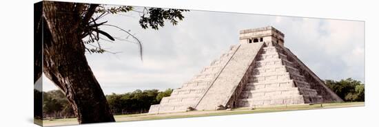¡Viva Mexico! Panoramic Collection - El Castillo Pyramid - Chichen Itza XII-Philippe Hugonnard-Stretched Canvas
