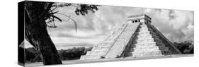 ¡Viva Mexico! Panoramic Collection - El Castillo Pyramid - Chichen Itza XIII-Philippe Hugonnard-Stretched Canvas