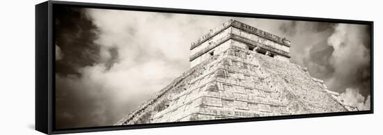 ¡Viva Mexico! Panoramic Collection - El Castillo Pyramid - Chichen Itza XV-Philippe Hugonnard-Framed Stretched Canvas