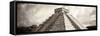 ¡Viva Mexico! Panoramic Collection - El Castillo Pyramid - Chichen Itza-Philippe Hugonnard-Framed Stretched Canvas