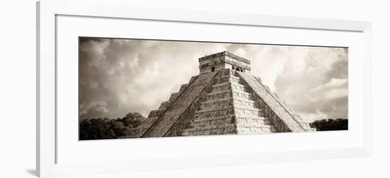 ¡Viva Mexico! Panoramic Collection - El Castillo Pyramid - Chichen Itza-Philippe Hugonnard-Framed Photographic Print