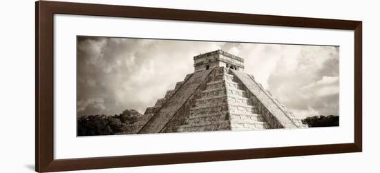 ¡Viva Mexico! Panoramic Collection - El Castillo Pyramid - Chichen Itza-Philippe Hugonnard-Framed Photographic Print