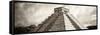 ¡Viva Mexico! Panoramic Collection - El Castillo Pyramid - Chichen Itza-Philippe Hugonnard-Framed Stretched Canvas