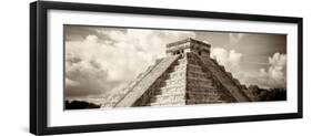 ¡Viva Mexico! Panoramic Collection - El Castillo Pyramid in Chichen Itza I-Philippe Hugonnard-Framed Photographic Print