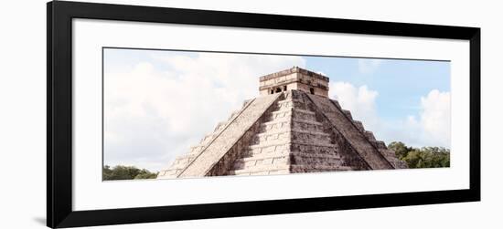 ¡Viva Mexico! Panoramic Collection - El Castillo Pyramid in Chichen Itza II-Philippe Hugonnard-Framed Photographic Print