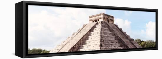 ¡Viva Mexico! Panoramic Collection - El Castillo Pyramid in Chichen Itza II-Philippe Hugonnard-Framed Stretched Canvas