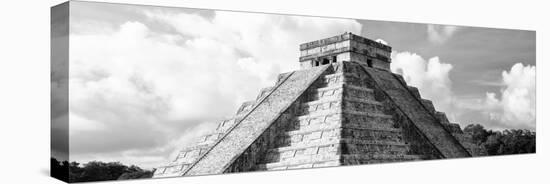 ¡Viva Mexico! Panoramic Collection - El Castillo Pyramid in Chichen Itza III-Philippe Hugonnard-Stretched Canvas