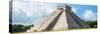 ¡Viva Mexico! Panoramic Collection - El Castillo Pyramid in Chichen Itza IV-Philippe Hugonnard-Stretched Canvas