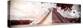 ¡Viva Mexico! Panoramic Collection - El Castillo Pyramid in Chichen Itza IX-Philippe Hugonnard-Stretched Canvas