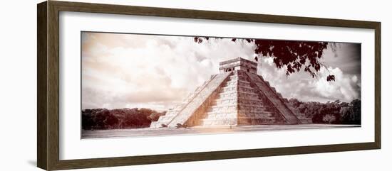 ¡Viva Mexico! Panoramic Collection - El Castillo Pyramid in Chichen Itza IX-Philippe Hugonnard-Framed Photographic Print