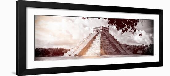 ¡Viva Mexico! Panoramic Collection - El Castillo Pyramid in Chichen Itza IX-Philippe Hugonnard-Framed Photographic Print