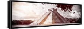 ¡Viva Mexico! Panoramic Collection - El Castillo Pyramid in Chichen Itza IX-Philippe Hugonnard-Framed Stretched Canvas