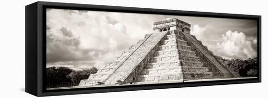 ¡Viva Mexico! Panoramic Collection - El Castillo Pyramid in Chichen Itza V-Philippe Hugonnard-Framed Stretched Canvas