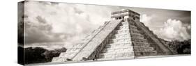 ¡Viva Mexico! Panoramic Collection - El Castillo Pyramid in Chichen Itza V-Philippe Hugonnard-Stretched Canvas