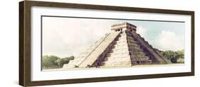 ¡Viva Mexico! Panoramic Collection - El Castillo Pyramid in Chichen Itza VI-Philippe Hugonnard-Framed Photographic Print