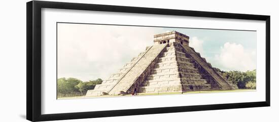 ¡Viva Mexico! Panoramic Collection - El Castillo Pyramid in Chichen Itza VI-Philippe Hugonnard-Framed Photographic Print