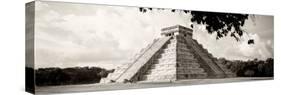 ¡Viva Mexico! Panoramic Collection - El Castillo Pyramid in Chichen Itza X-Philippe Hugonnard-Stretched Canvas